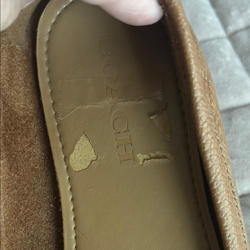 Coach Brown Leather Flats Timeless Style - Picture 10 of 11